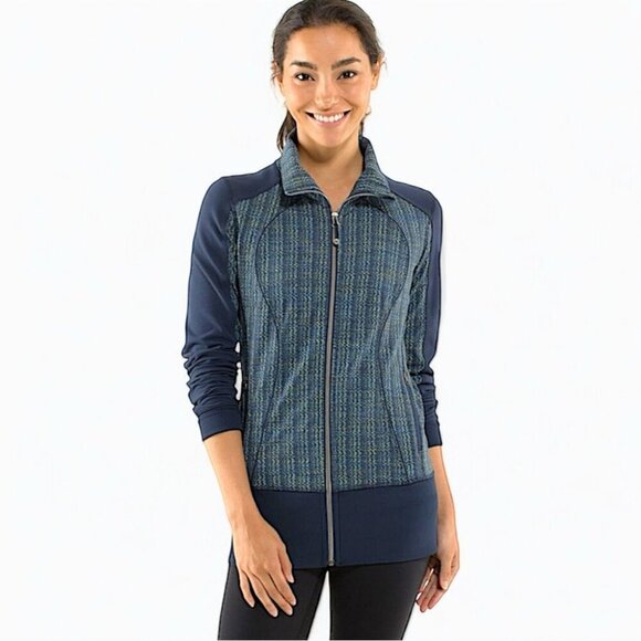 Lululemon Nice Asana Jacket Ziggy Wee August Inkwell Size 4 - Picture 1 of 13
